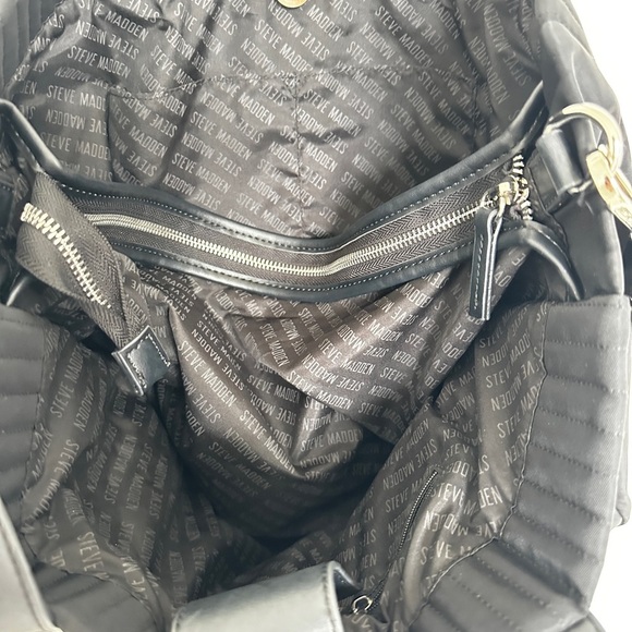Steve Madden Black Tote Bag with Detachable Strap - Picture 6 of 8